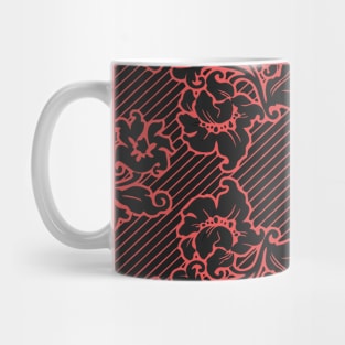 Black flowers Mug